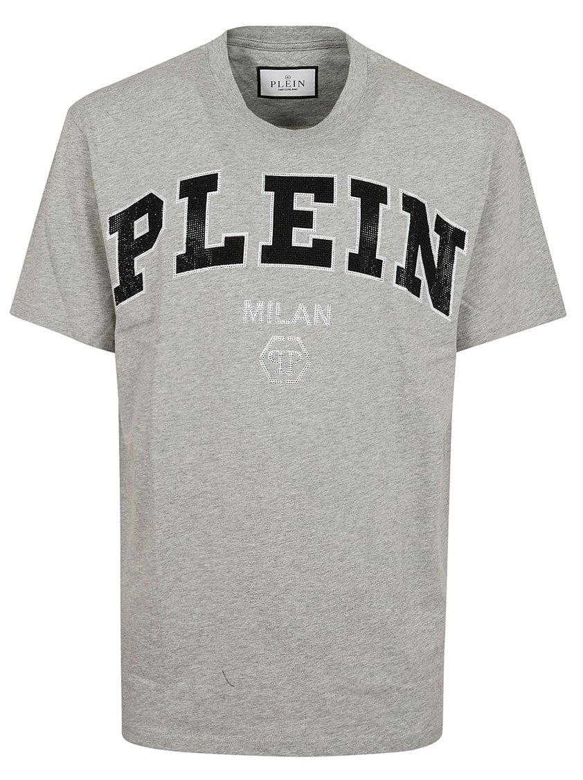 Philipp Plein Grey Cotton T-Shirt