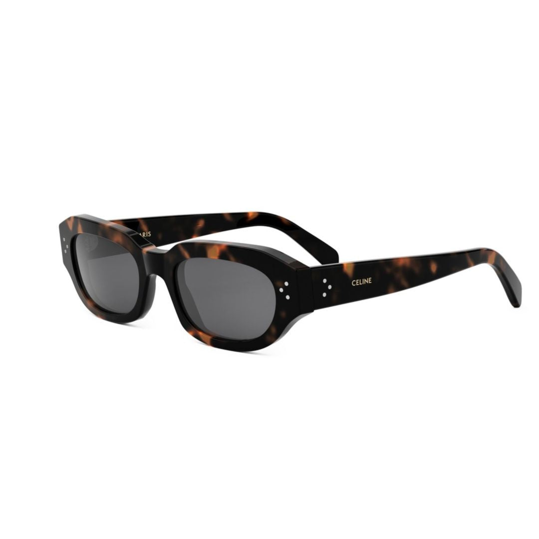 Celine Cl40314i Rectangular Tortoiseshell Sunglasses