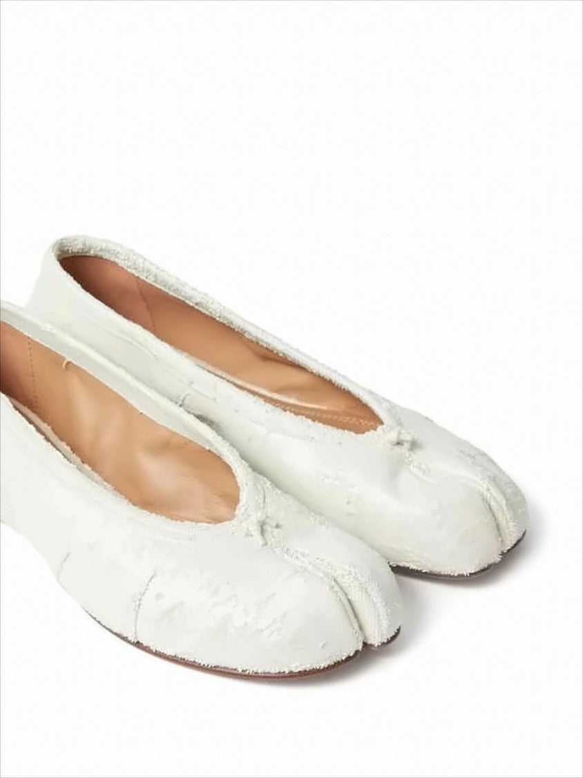 Maison Margiela Split-Toe White Flat Shoes