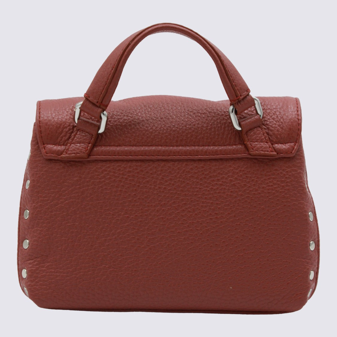 Zanellato Pebbled Texture Handbag With Silver-Tone Turn-Lock Closure