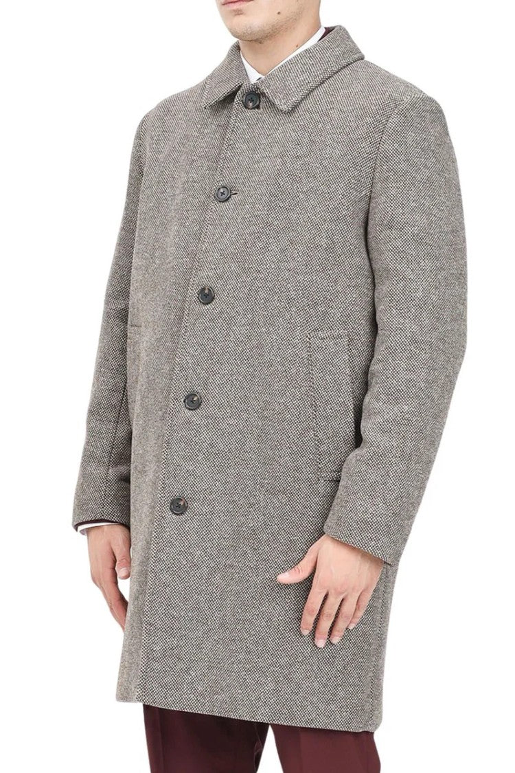 Selected Wool Blend Coat - Brown