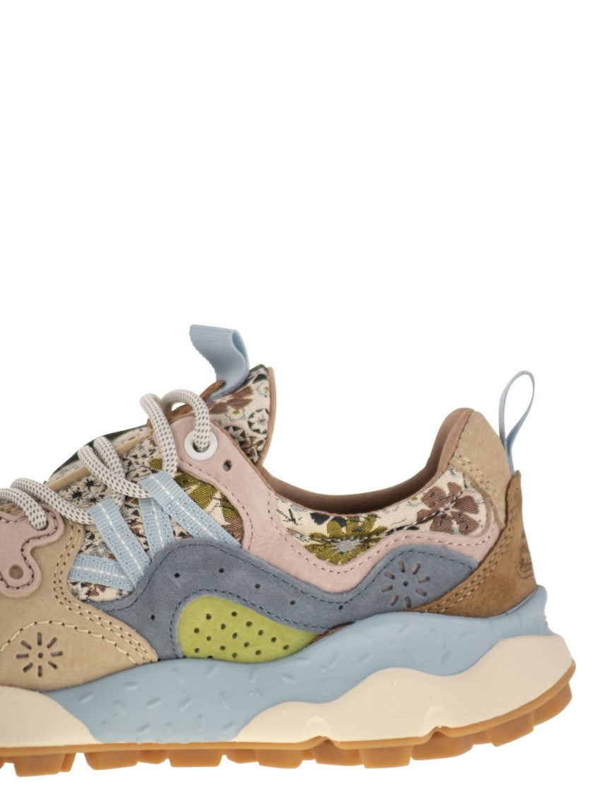 Flower Mountain Yamano 3 - Sneakers In Suede And Technical Fabric