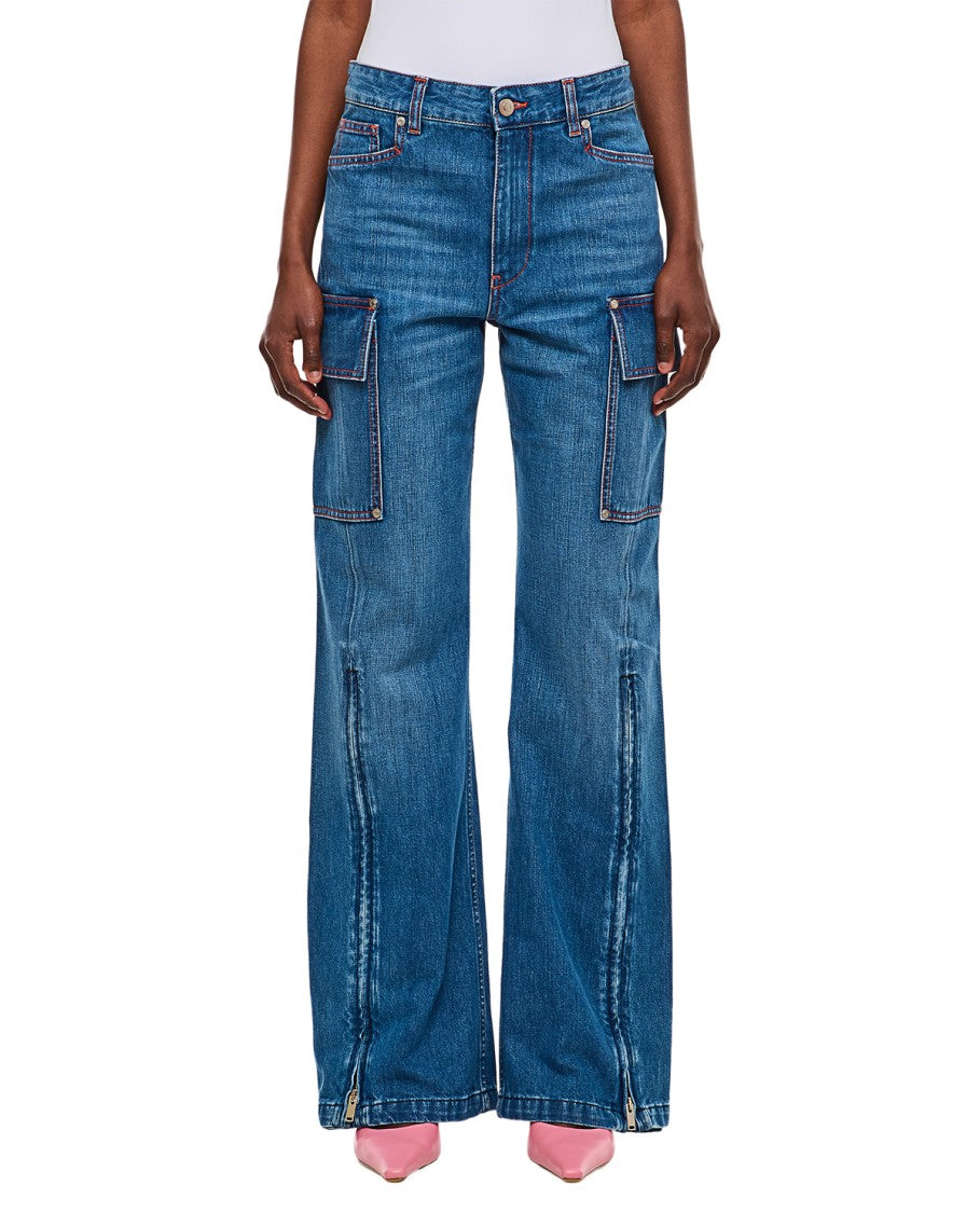Stella Mccartney Front Zip Cargo Denim