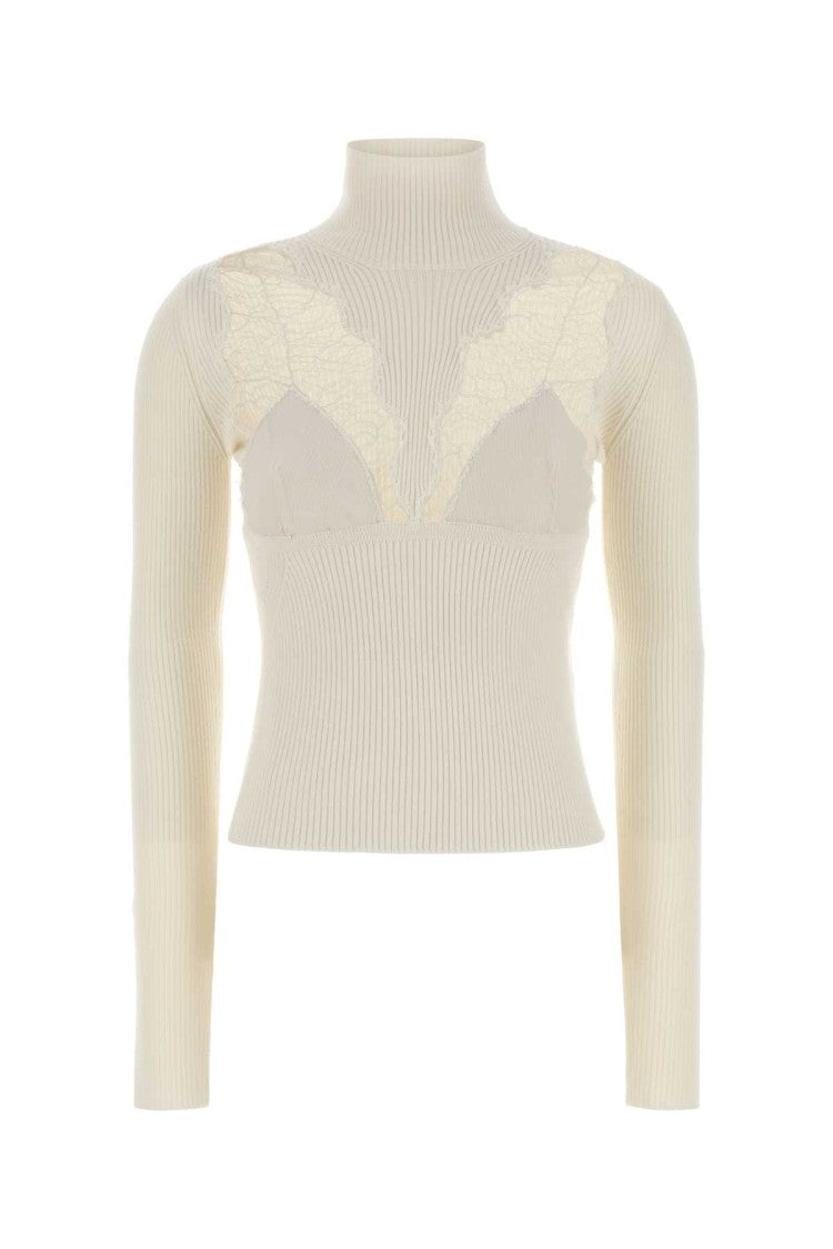 Blumarine Ivory Wool Blend Sweater