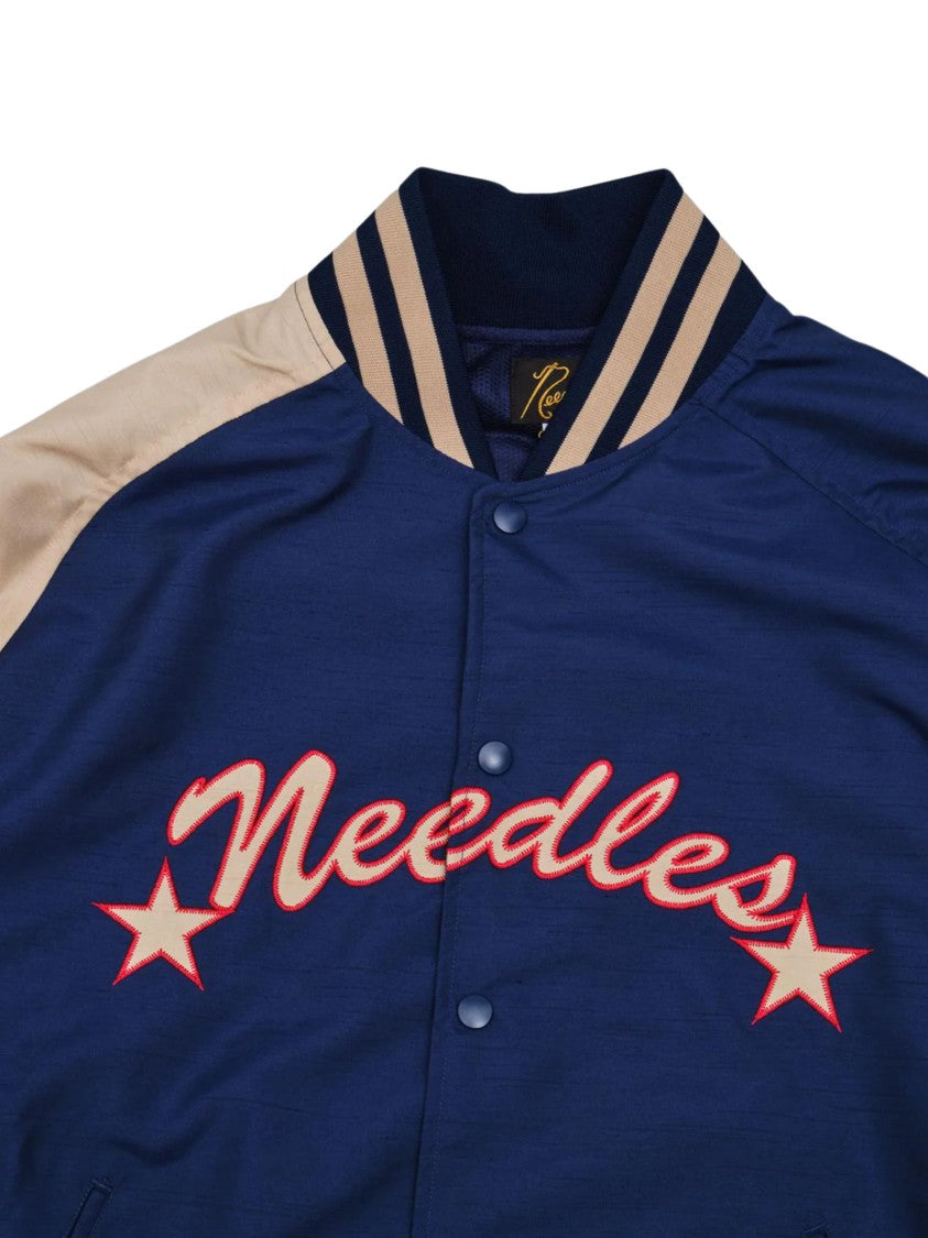 Needles Varsity Cursive Logo Stadium Jacket