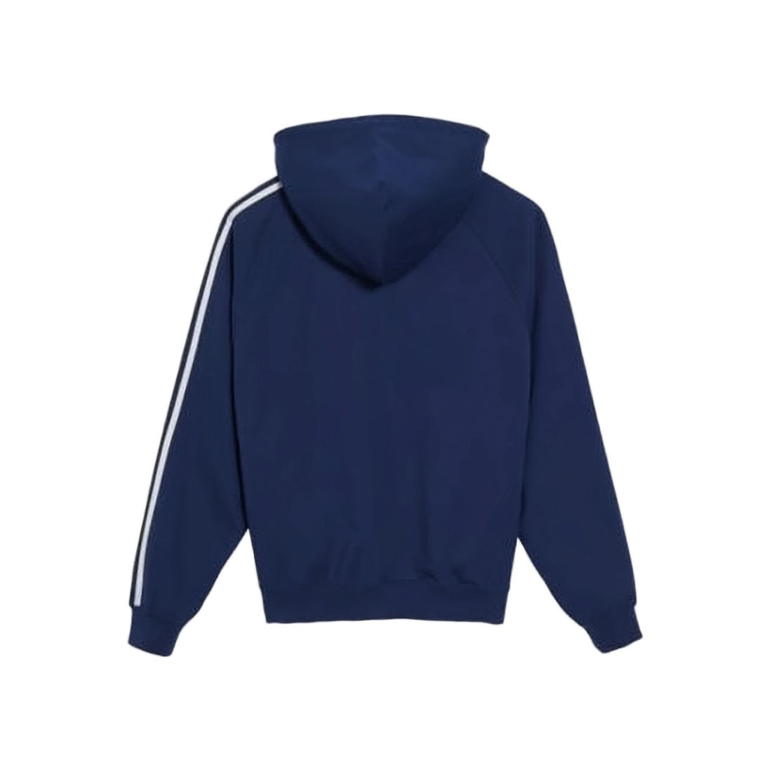 Y-3 Deep Blue Hoodie With Contrasting White Panels