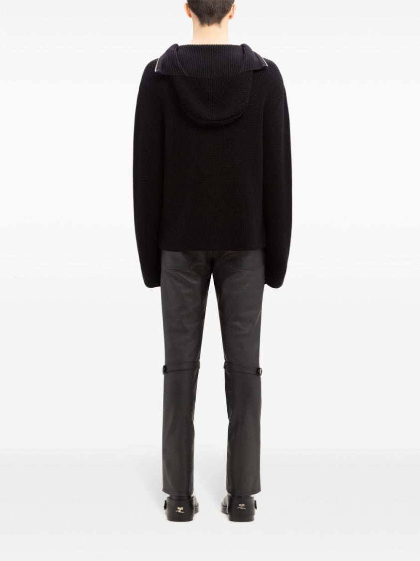 Courrèges Fine Ribbed Knit Sweater