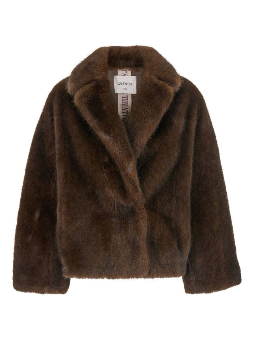 Valentini 1972 Plush Faux Fur Cropped Coat