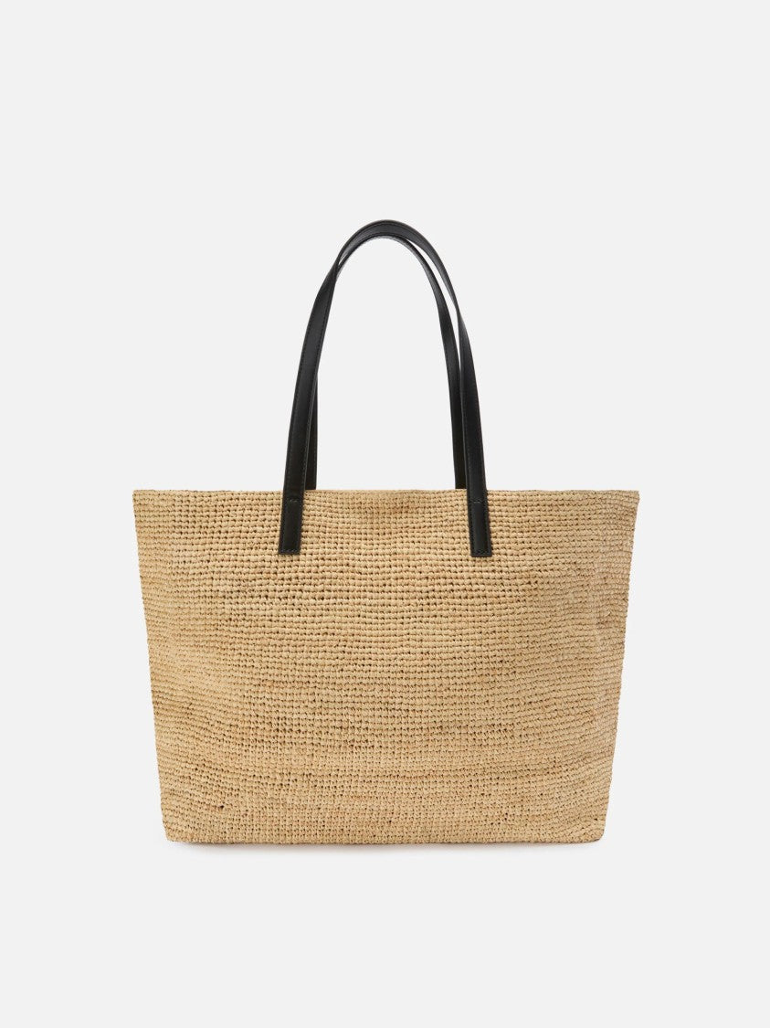 Mc2 Saint Barth Woven Tote Bag With Embroidered Logo