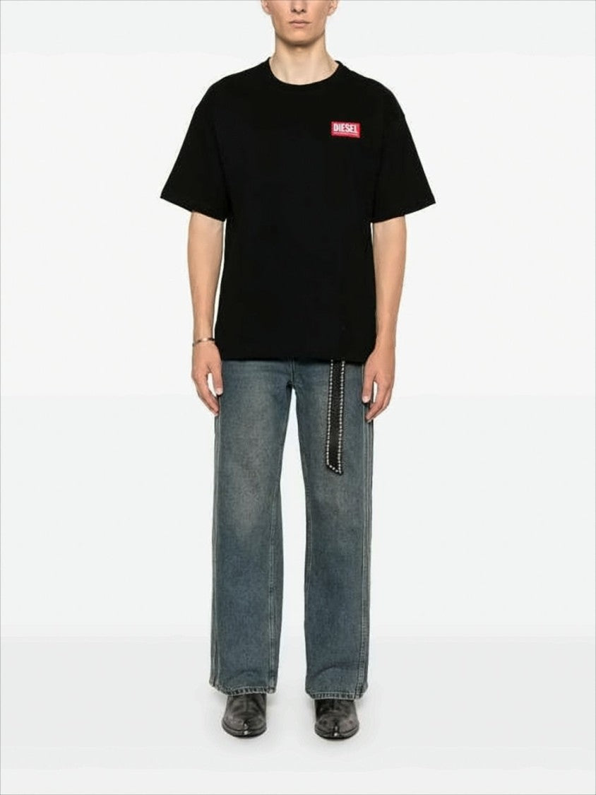 Diesel Relaxed-Fit Black Cotton T-Shirt