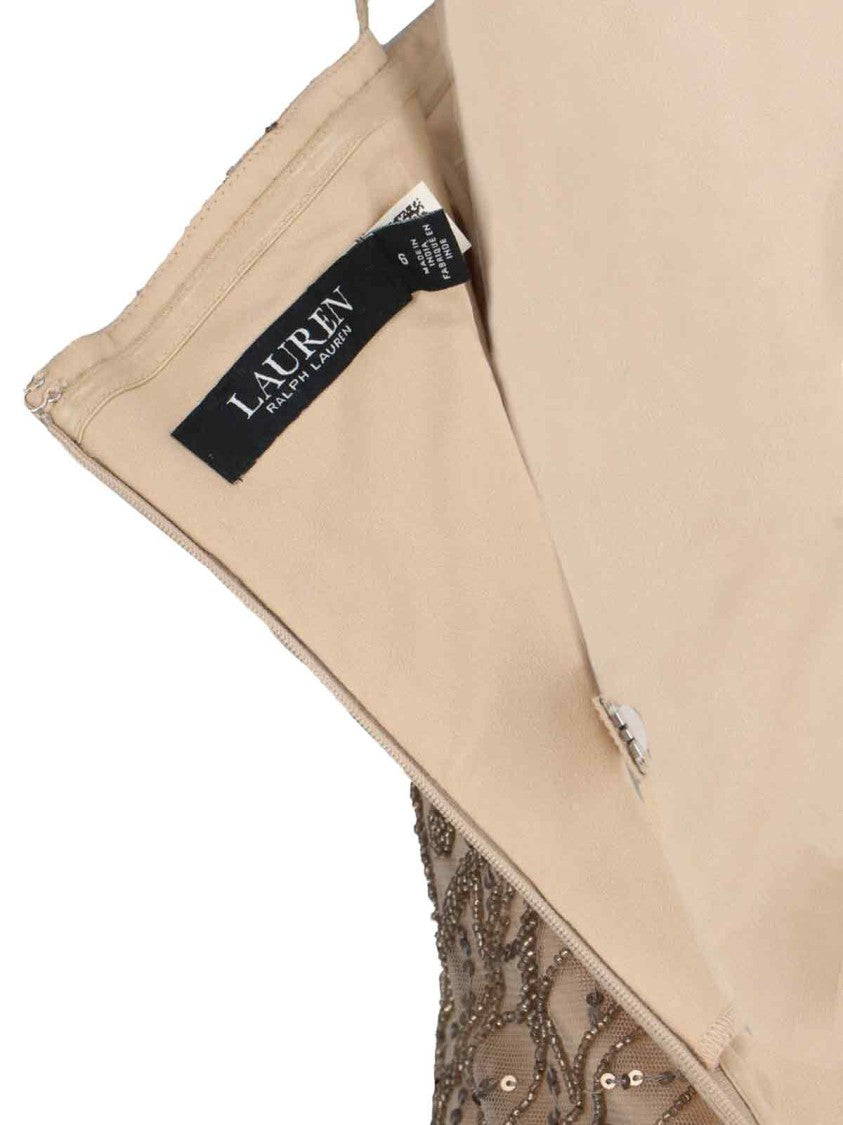 Polo Ralph Lauren Beaded Net Dress – Brown