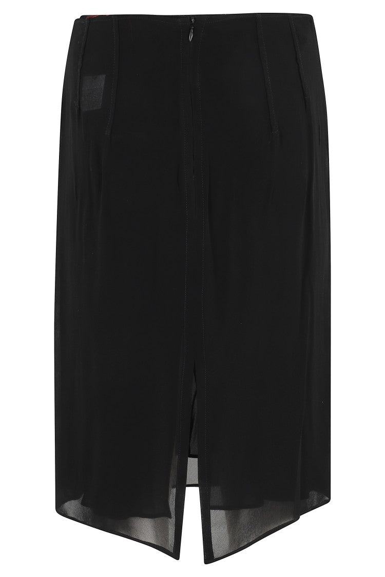 Stella Maxwell X Marella Fitted Semi-Sheer Viscose Georgette Skirt