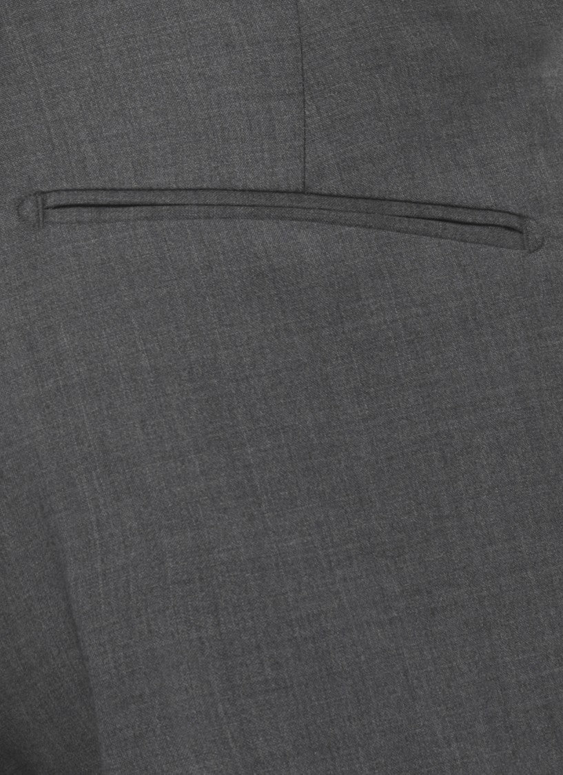 Briglia 1949 Grey Virgin Wool Straight-Leg Pants