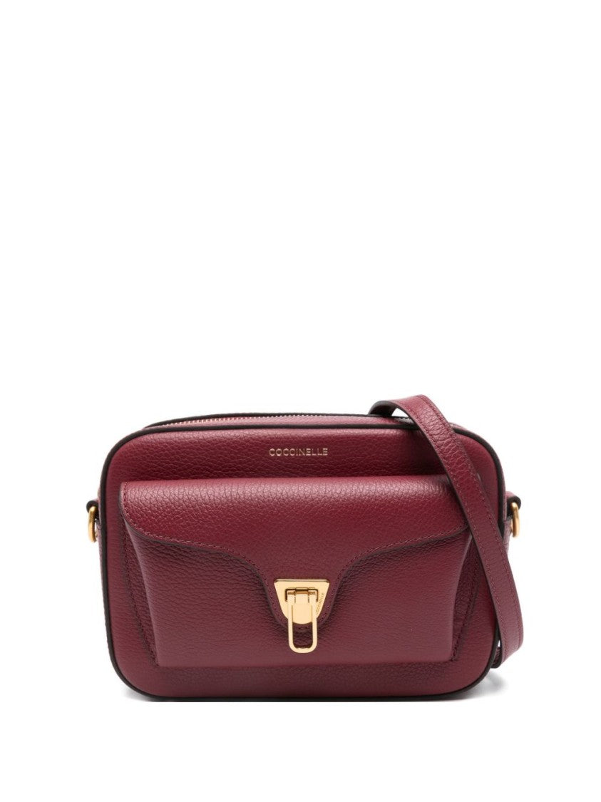 Coccinelle Structured Textured Leather Shoulder Bag