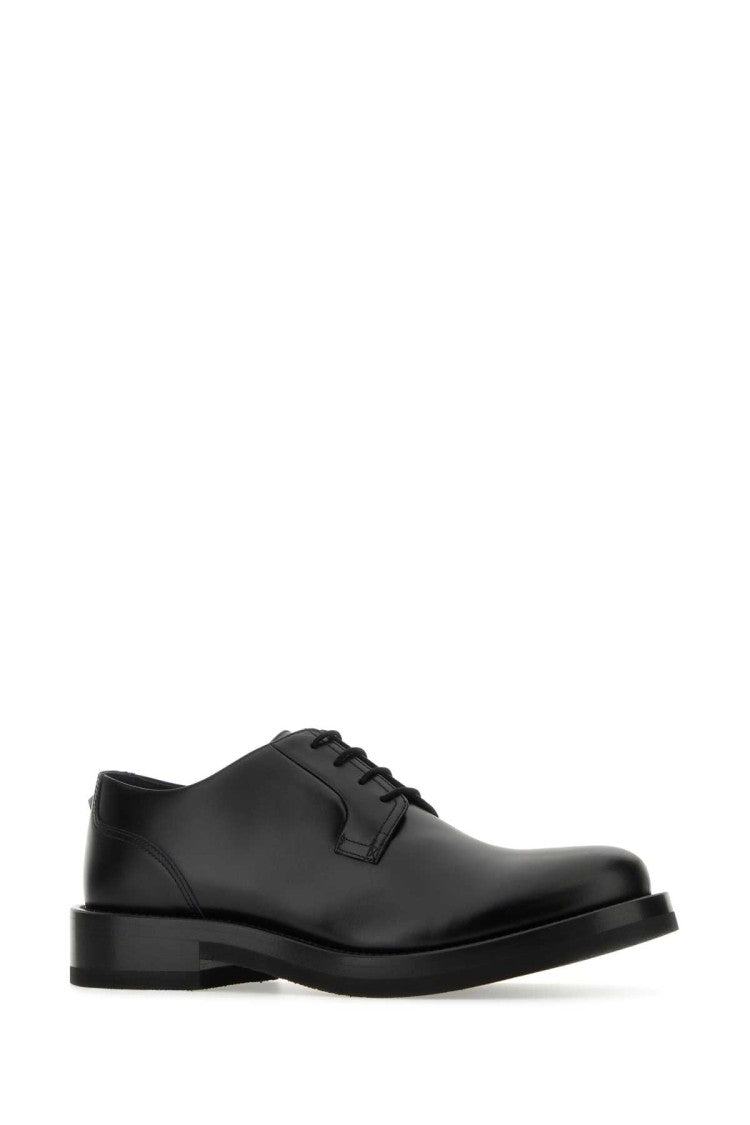 Valentino Garavani Black Leather Lace-Up Shoes
