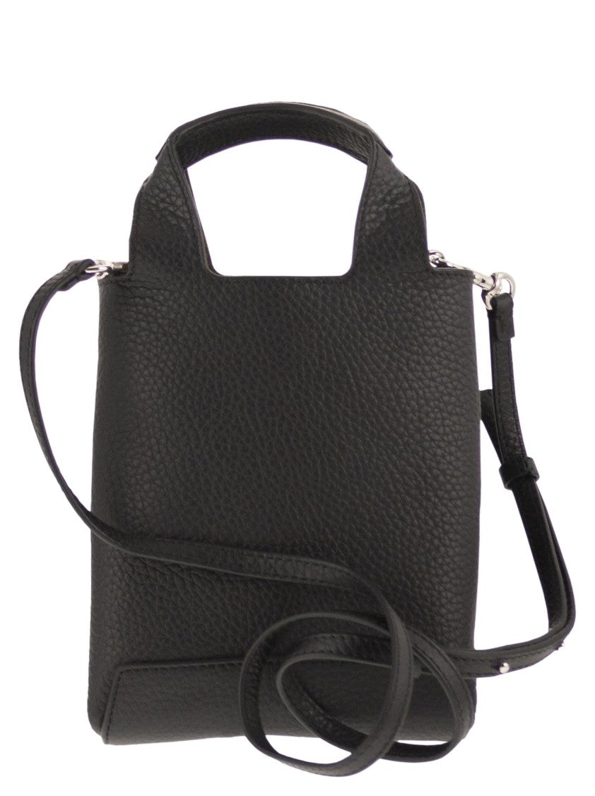 Hogan Mini Handbag In Hammered Leather With Dual Compartment
