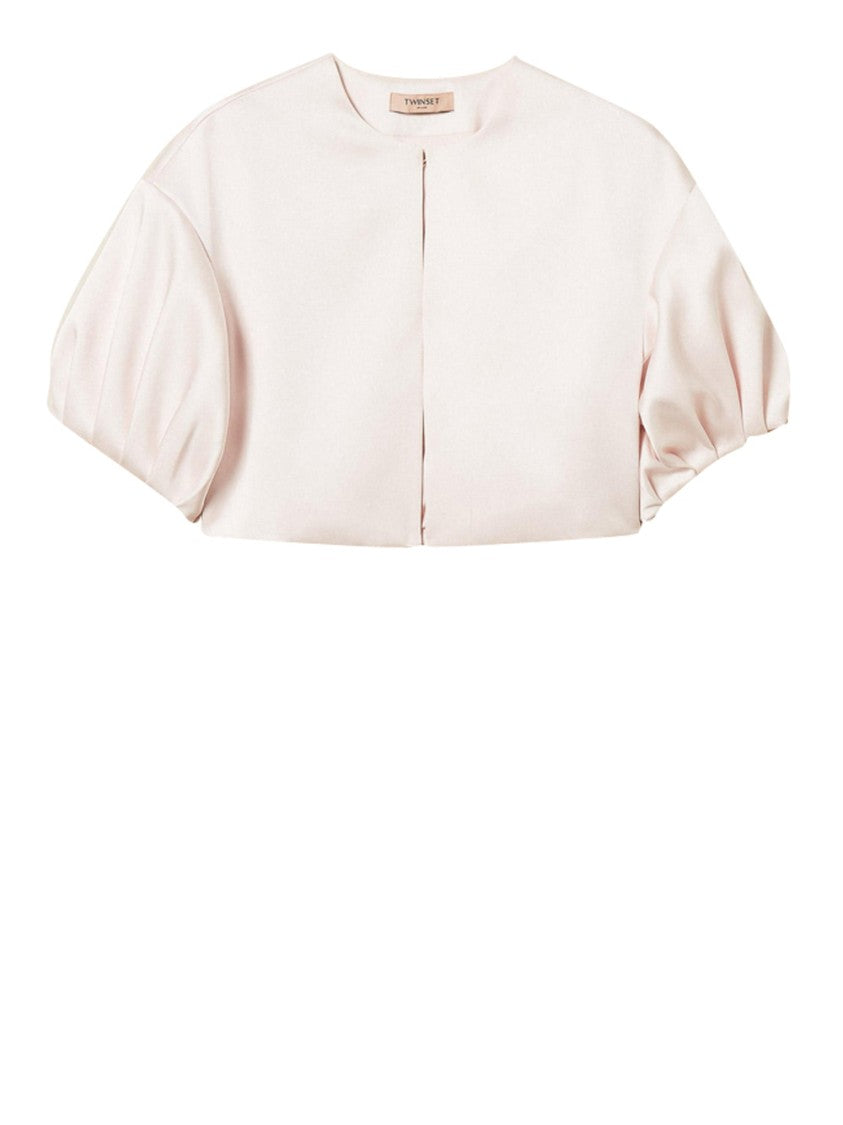 Twin-Set Cropped Puff Sleeve Jacket