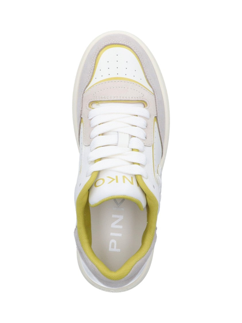 Pinko Logo Low-Top Sneakers – White/Nylon