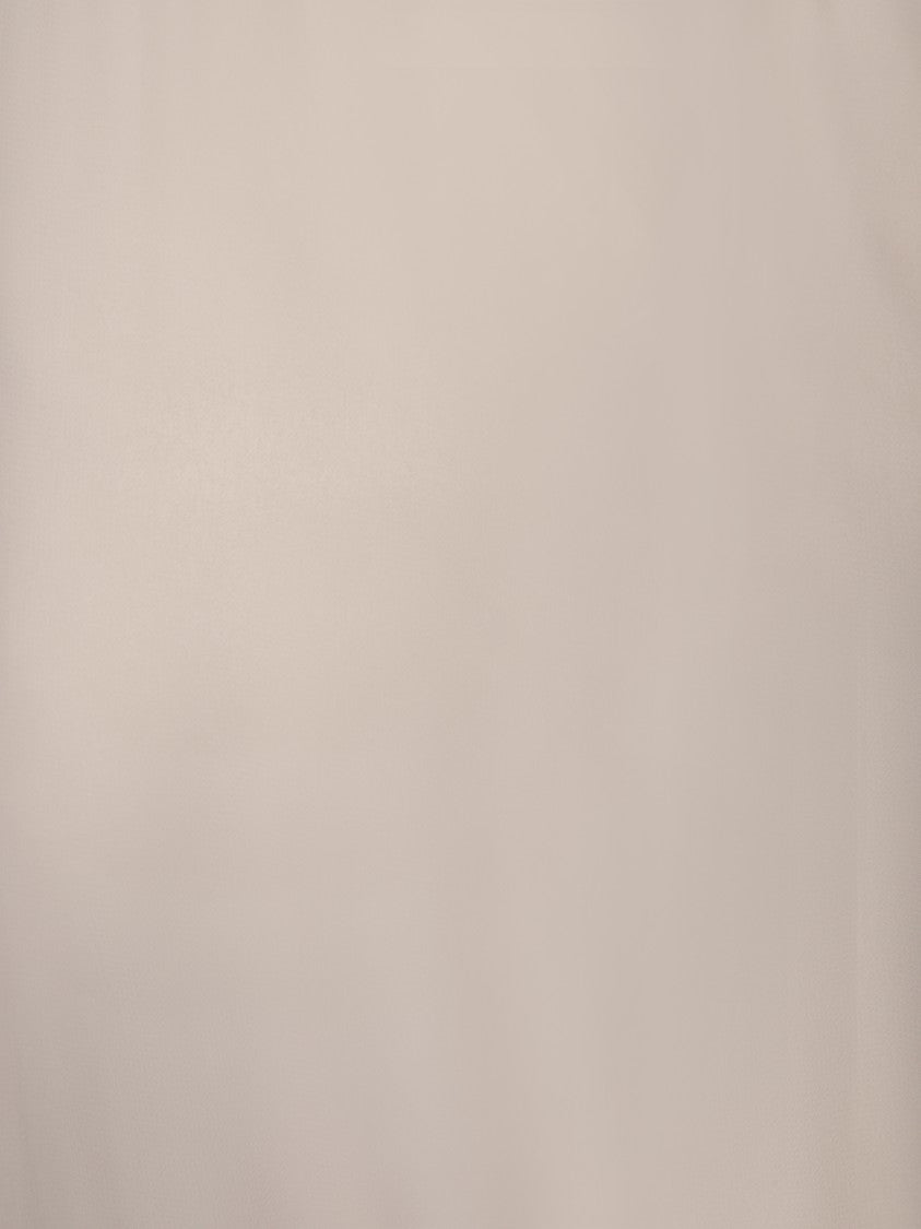 Blanca Vita Gathered Sleeve Beige Georgette Blouse