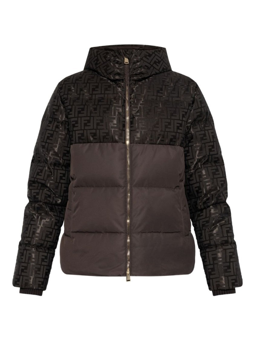 Fendi Two-Tone Quilted Jacket With Glossy Upper