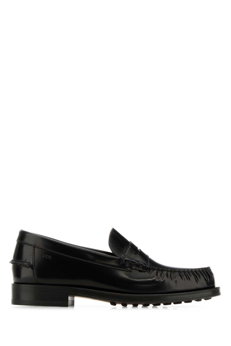Tod's Black Leather Loafers