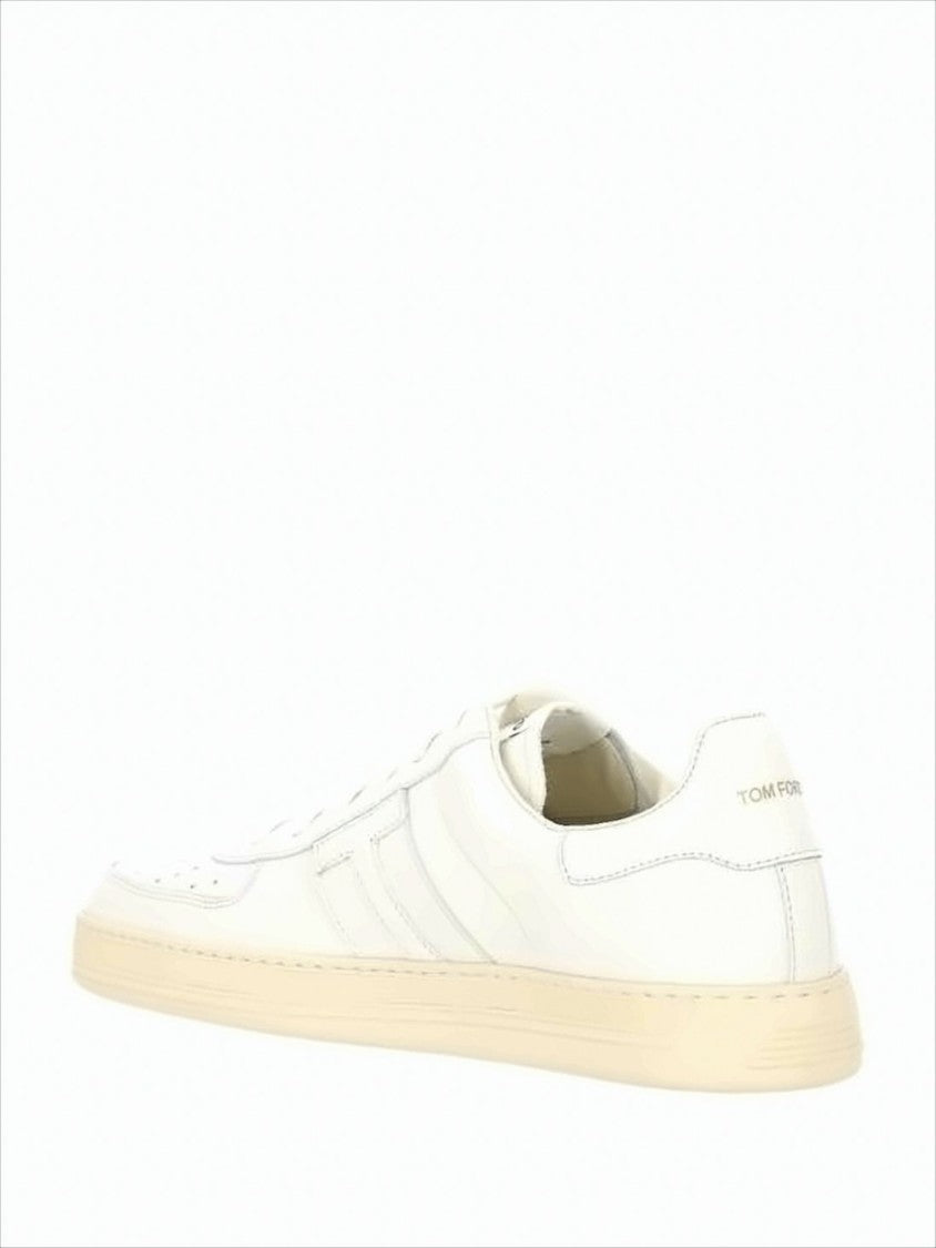 Tom Ford Low-Top Calf Leather Sneakers With Perforated Detailing