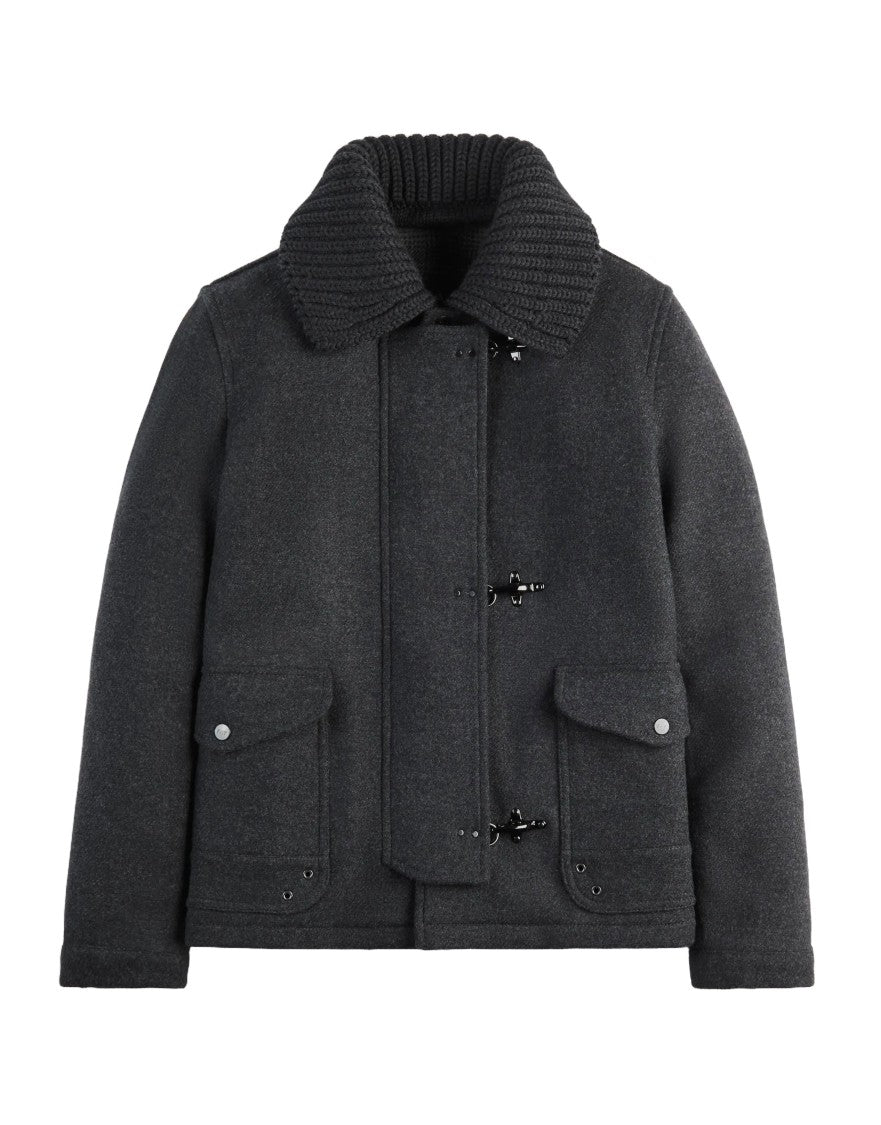 Fay Three-Hook Unlined Wool Jacket With Design