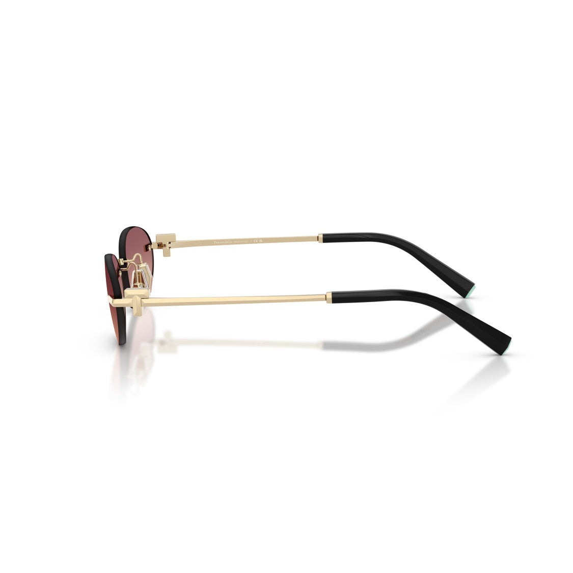 Tiffany & Co. Gradient Tint Oval Sunglasses With Gold Accents