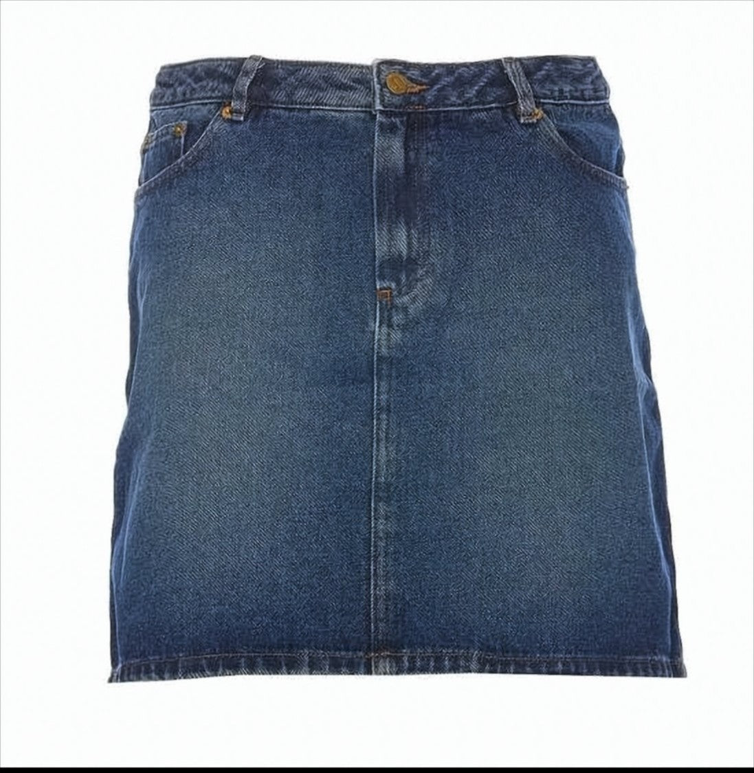 A.P.C. Classic Blue Denim Midi Skirt