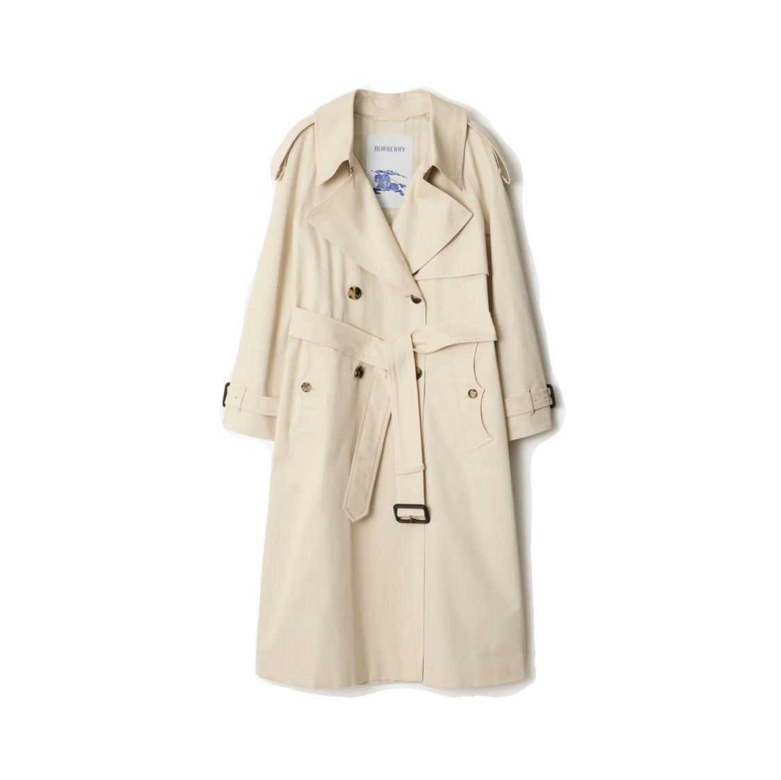 Burberry Double-Breasted Trench Coat With Belted Waist