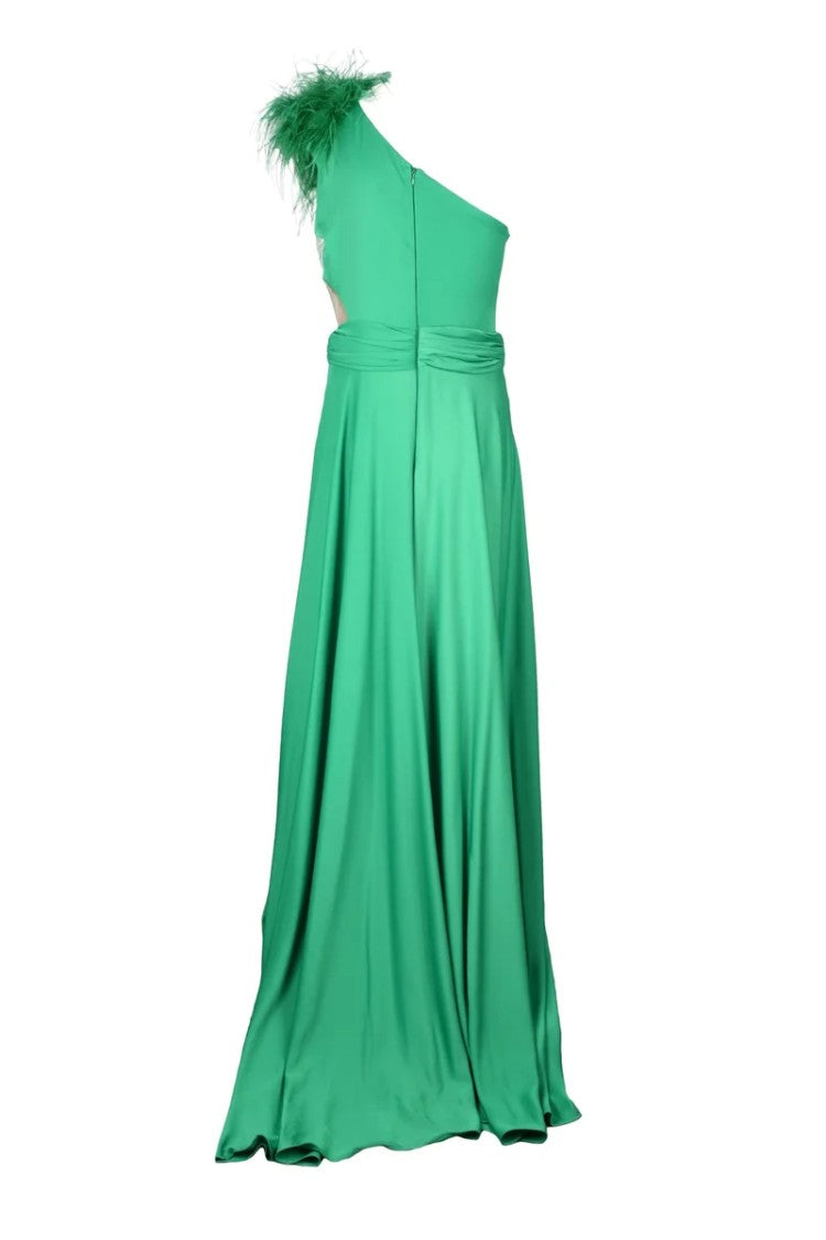 4 Meta One-Shoulder Dress - Green