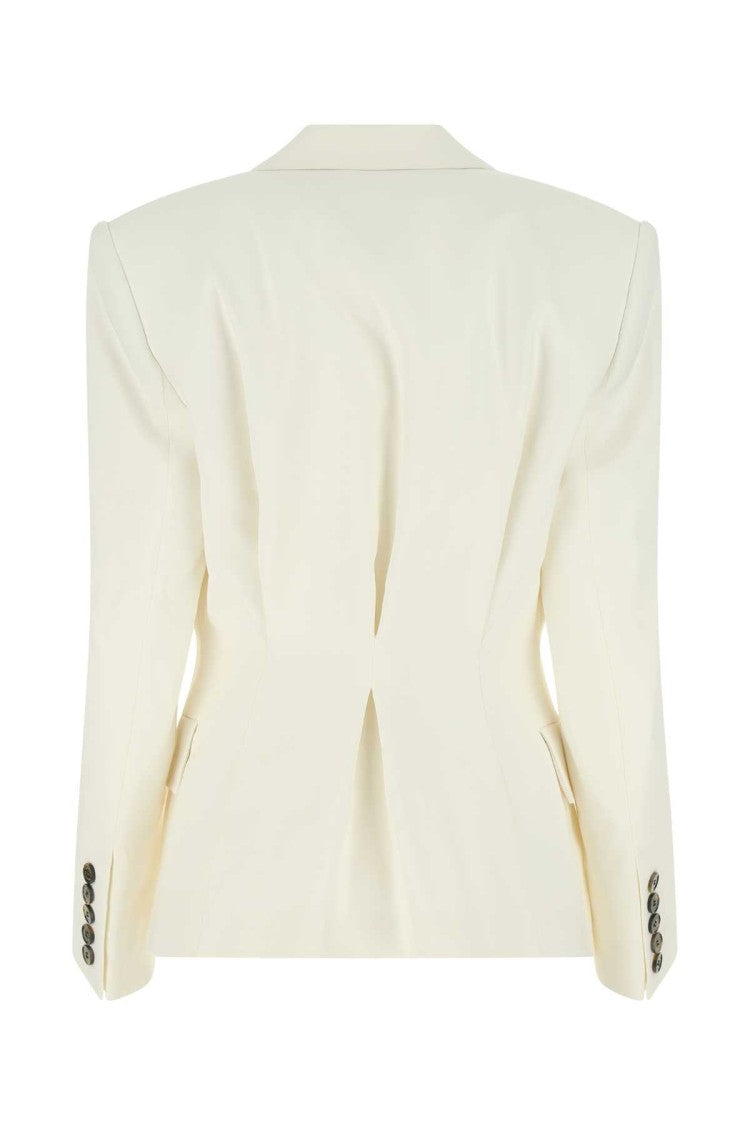 Alexandre Vauthier Ivory Stretch Viscose Blend Blazer