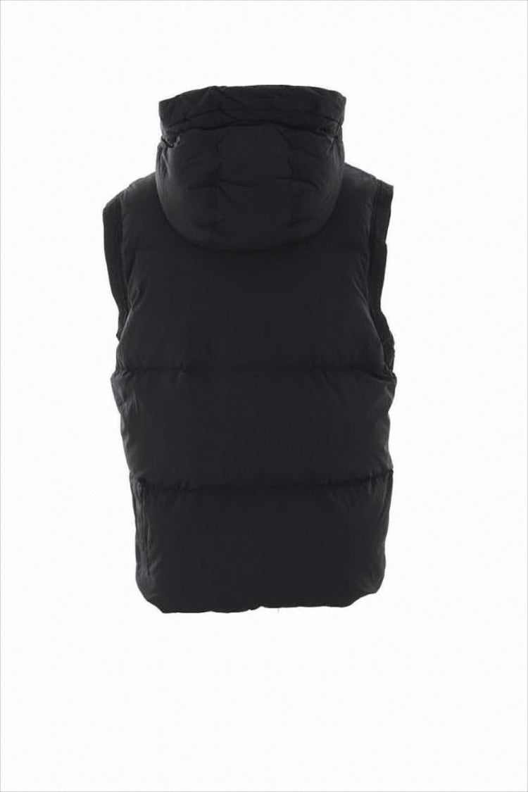 Ten C Quilted Padded Vest With High Collar