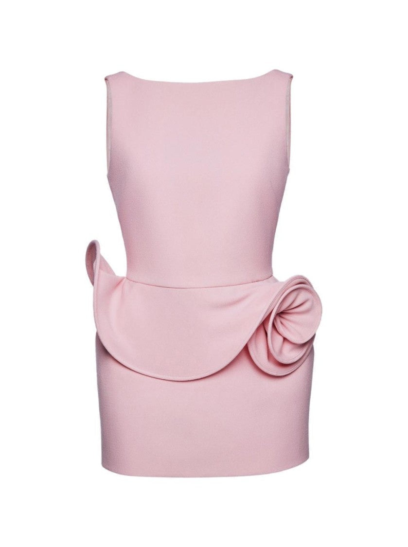 Magda Butrym Floral Applique Dress Pink