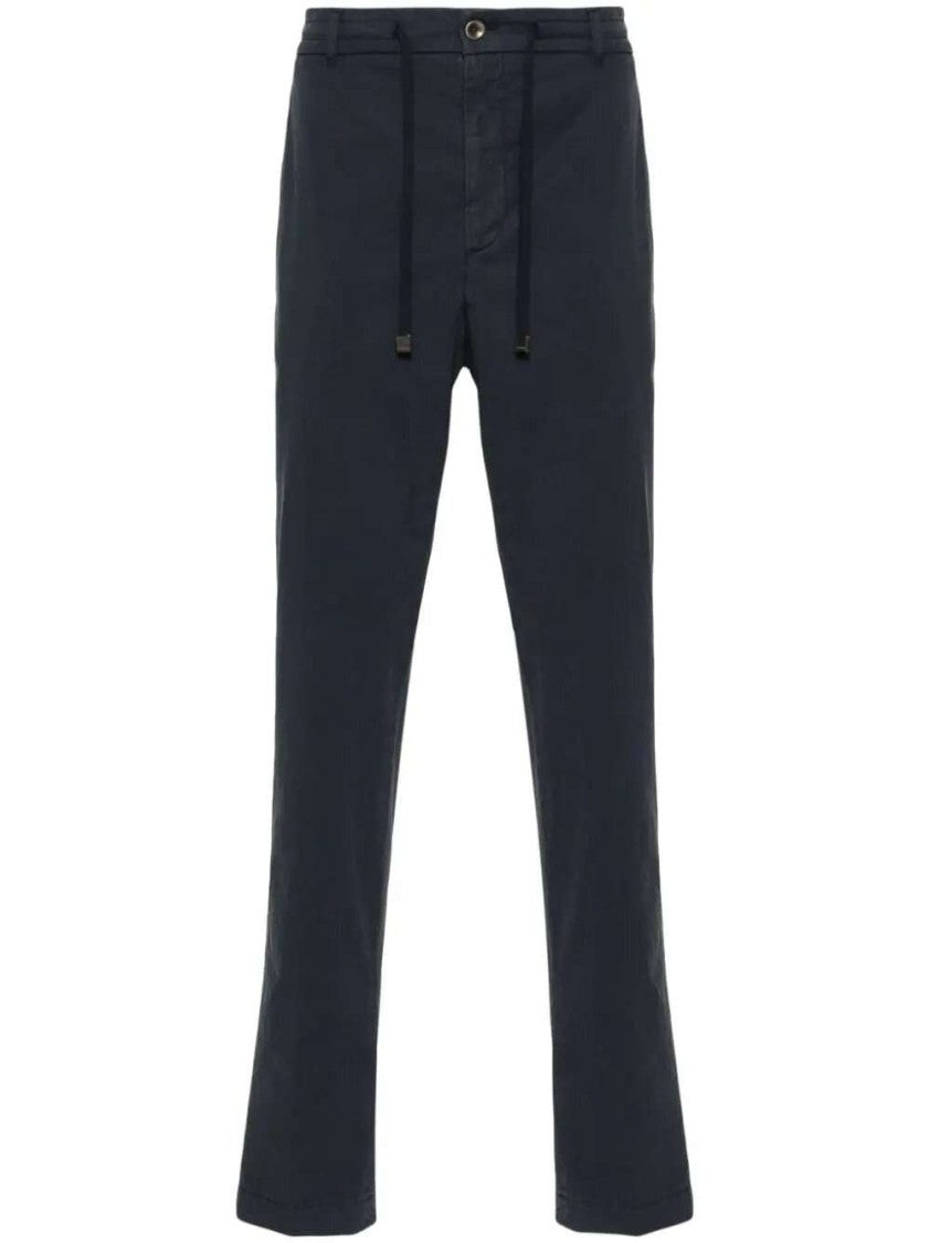 Peserico Blue Straight-Leg Trousers