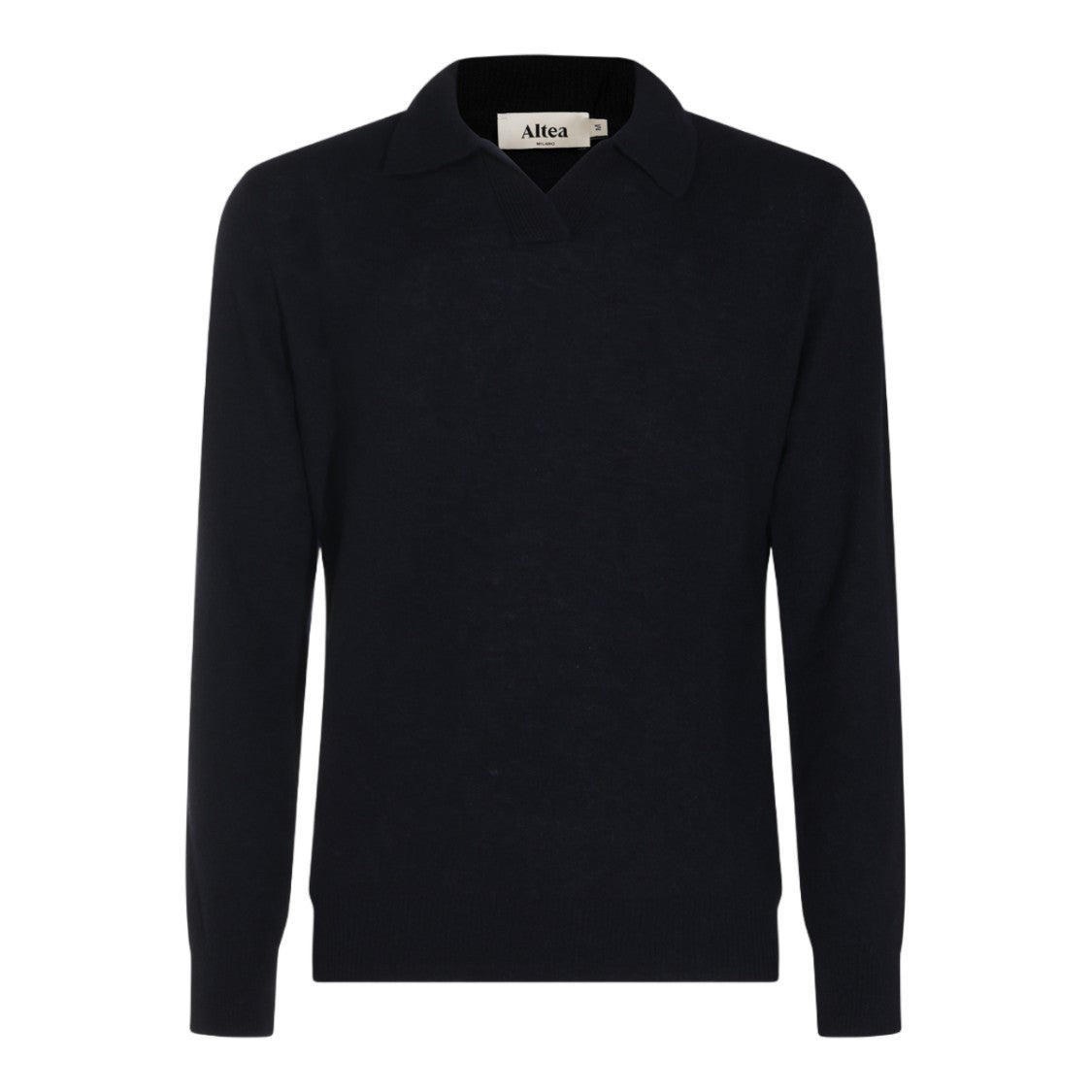 Altea Fine-Knit Sweater With V-Notch Neckline And Ribbed Detailing