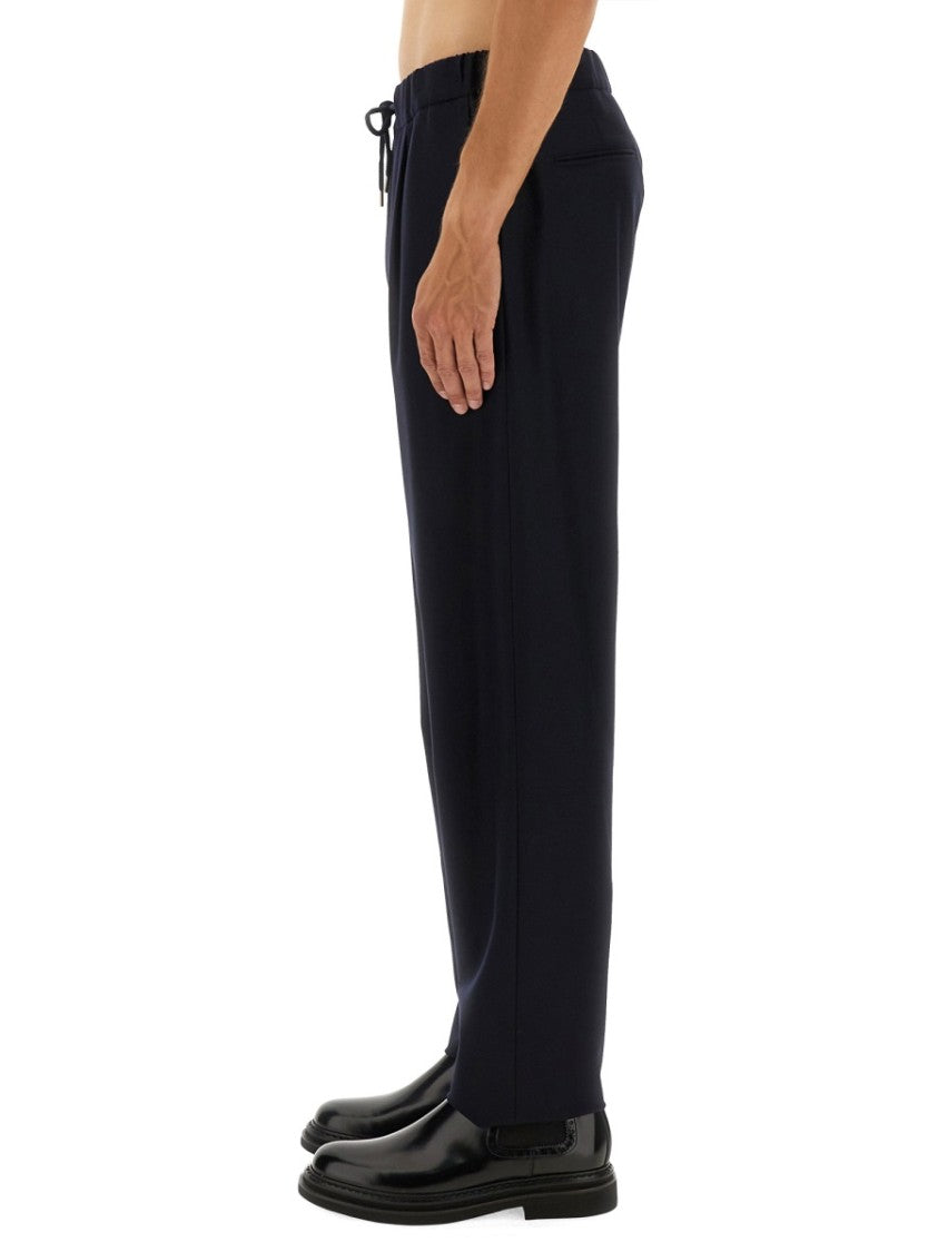 Giorgio Armani Relaxed Fit Black Cashmere Pants