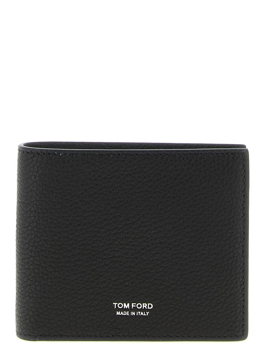 Tom Ford Garnet Leather Wallet With Embossed Logo