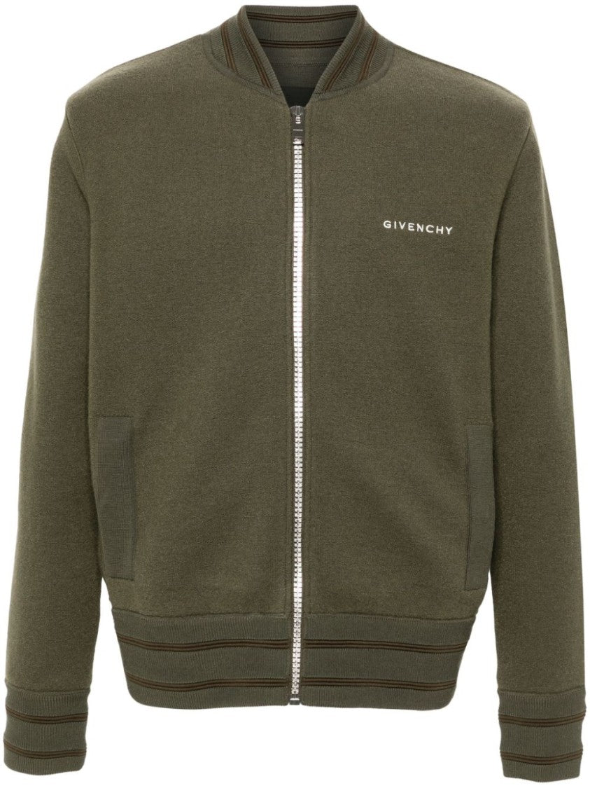 Givenchy Ivy Green Wool Fleece Jacket