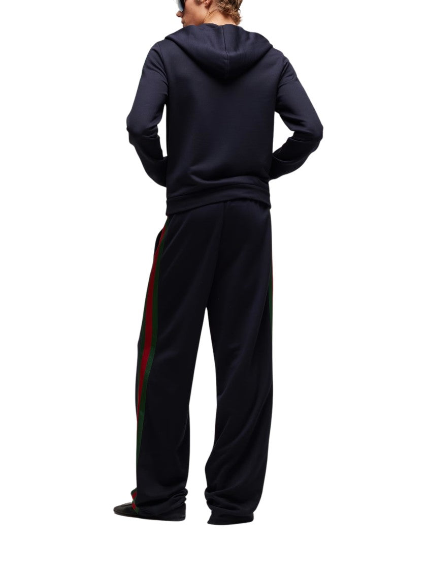 Gucci Wide-Leg Sportswear Pants With Web Detailing