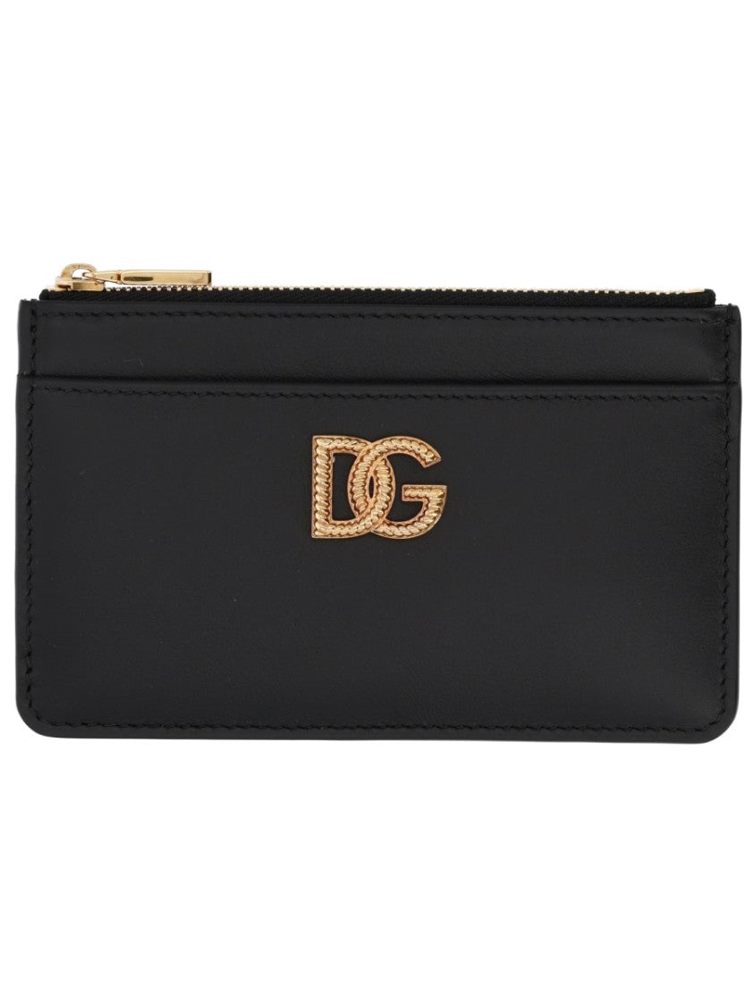 Dolce & Gabbana Zippered Compartment Leather Wallet