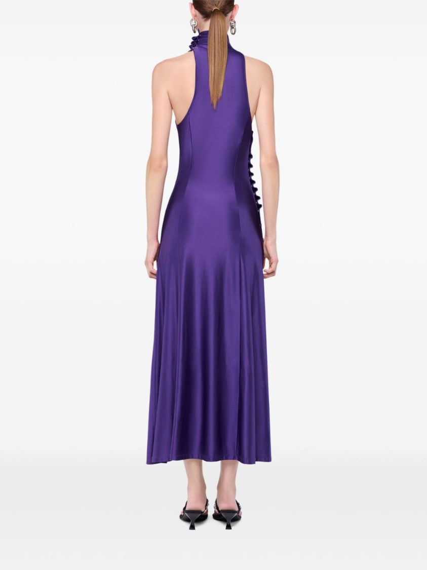 Rabanne Sleeveless Draped Cotton Dress