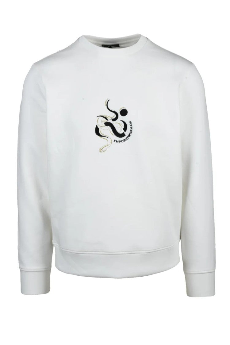 Emporio Armani Sweatshirt Cotton Stretch - White