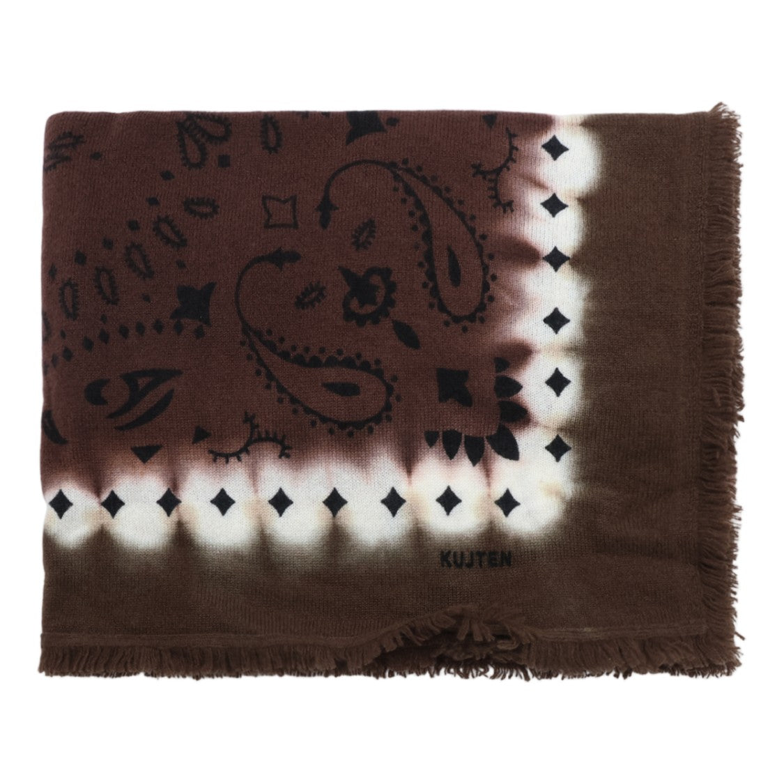 Kujiten Brown Gradient Paisley Scarf