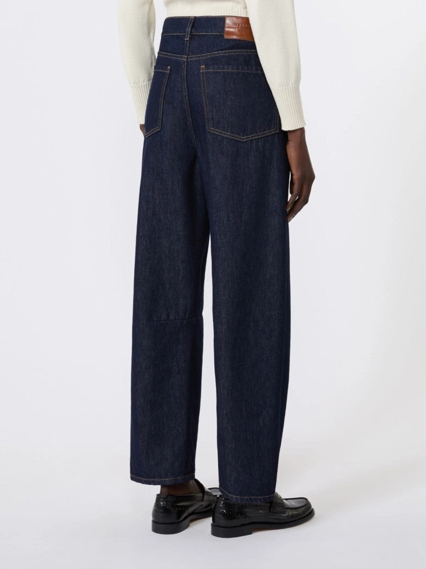 Weekend Wide-Leg Cropped Jeans With High Waist And Classic Five-Pocket Styling
