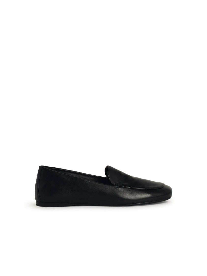 Khaite 'Monroe' Black Leather Loafers