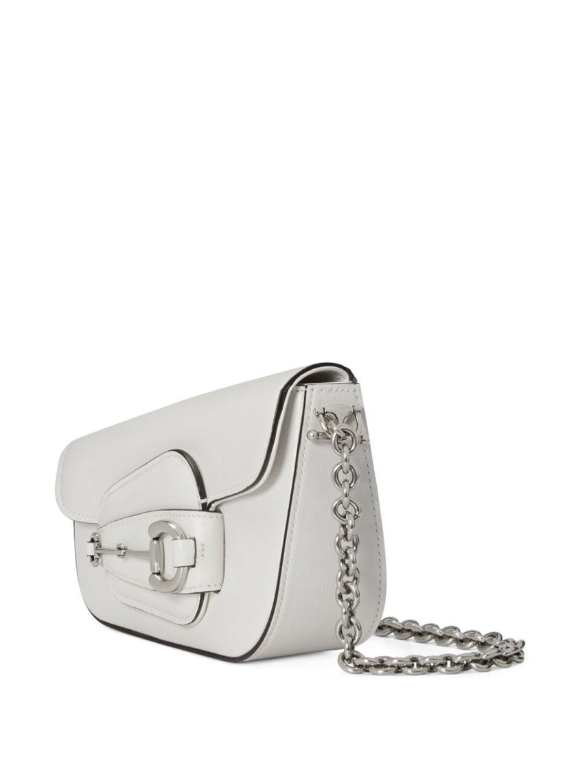 Gucci White Calf Leather Shoulder Bag