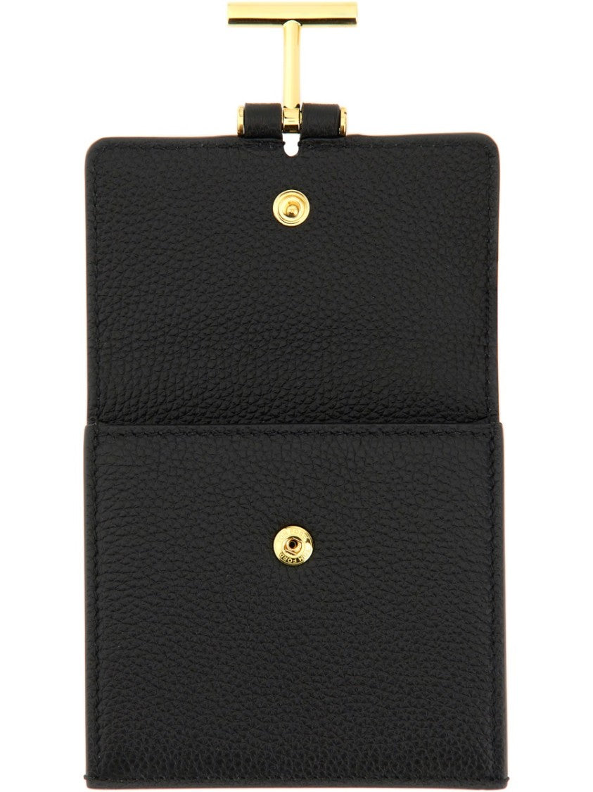 Tom Ford Calfskin Card Holder With Smooth Finish
