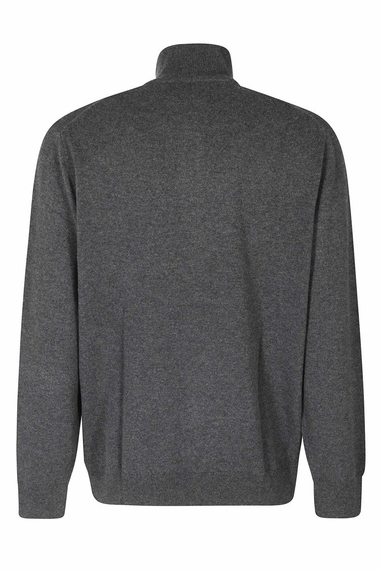 Polo Ralph Lauren Dark Charcoal Half-Zip Merino Wool Pullover Sweater