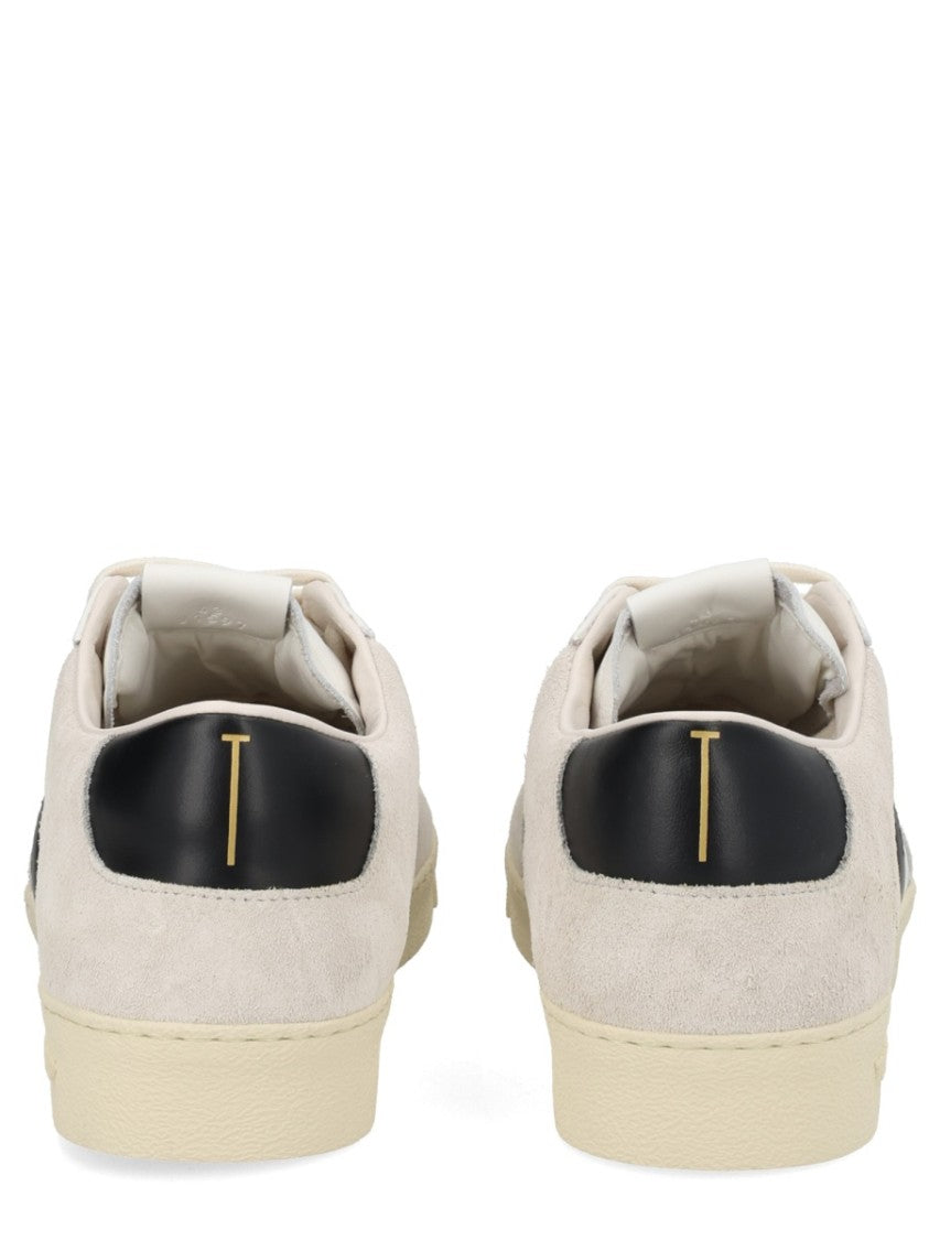 Tom Ford White Striped Black Heel Sneakers